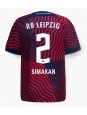 RB Leipzig Mohamed Simakan #2 Venkovní Dres 2023-24 Krátký Rukáv